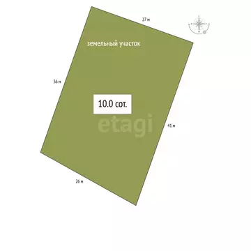 Участок в Бердск, микрорайон Раздольный (10 м)