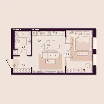 1-к кв. Приморский край, Артем ул. Куйбышева, 11А (35.76 м)