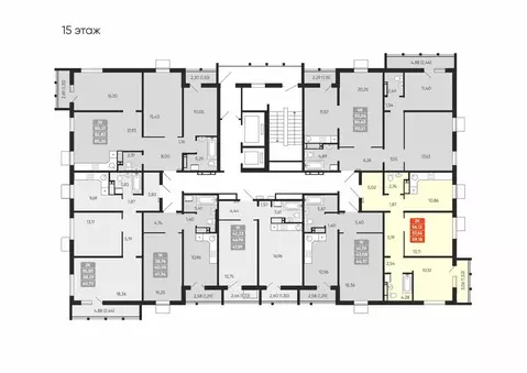 2-комнатная квартира: Челябинск, ЖК Геометрия Счастья (57.65 м)