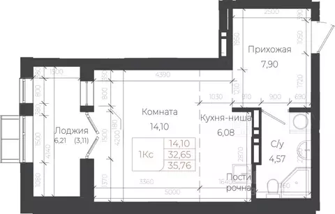 1-к кв. Алтай, Майминский район, с. Майма ул. Энергетиков (35.76 м)