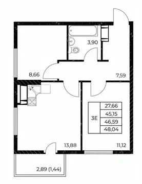 2-к кв. Ростовская область, Ростов-на-Дону Звезда Столицы 2 жилой ...