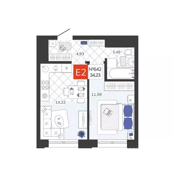 1-к кв. Тульская область, Тула Мясново мкр, Желания жилой комплекс ...