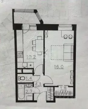 1-к кв. Московская область, Красногорск городской округ, с. ...