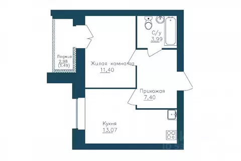 1-к кв. Вологодская область, Череповец 107-й мкр, ГринВилль жилой ...