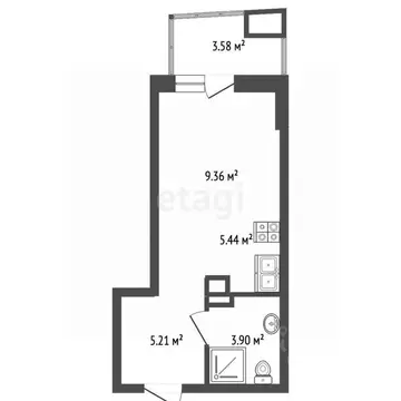 Студия Ростовская область, Ростов-на-Дону, Нахичевань ул. 23-я Линия, ...