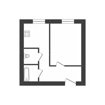 1-к кв. Ленинградская область, Волхов Авиационная ул., 30А (30.0 м)