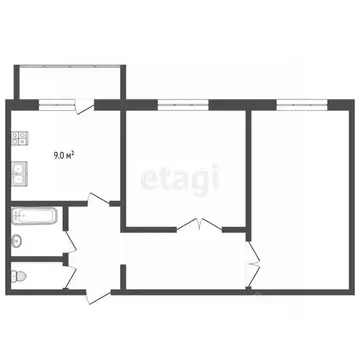 2-к кв. Тюменская область, Тюмень ул. Николая Семенова, 33 (63.0 м)
