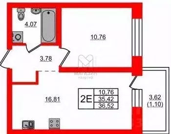 1-к кв. Ленинградская область, Всеволожский район, пос. Бугры проезд ...