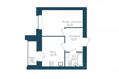 1-к кв. Вологодская область, Череповец 107-й мкр, ГринВилль жилой ...