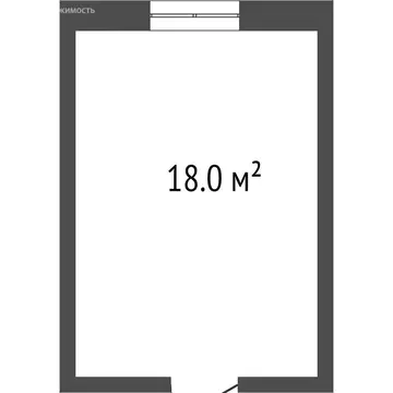 1к в -комнатной квартире (18 м)