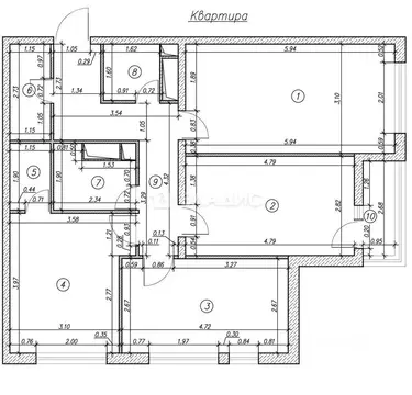 3-комнатная квартира: Химки, улица Генерала Дьяконова, 4 (76.4 м)