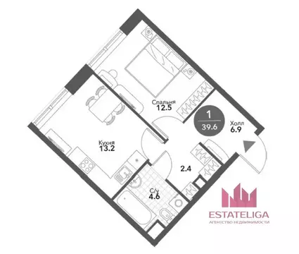 1-к кв. Москва Летниковская ул., 6к2 (39.6 м)