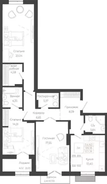 3-к кв. Алтай, Майминский район, с. Майма ул. Энергетиков (101.91 м)