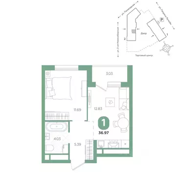 1-к кв. Свердловская область, Екатеринбург ул. Патриса Лумумбы, 4А ...