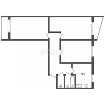 3-к кв. Татарстан, Набережные Челны просп. Вахитова, 22 (64.0 м)