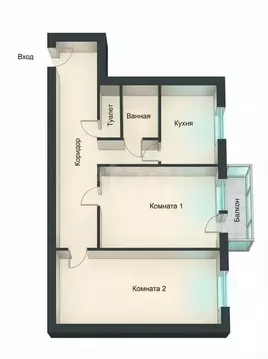 2-комнатная квартира: Подольск, Художественный проезд, 12 (45.1 м)