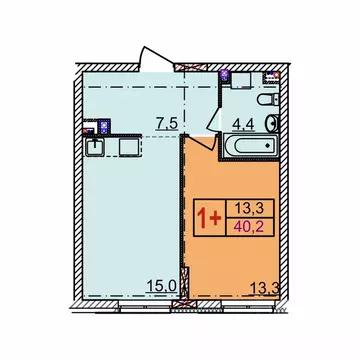 1-к кв. Нижегородская область, Нижний Новгород Квартет жилой комплекс ...