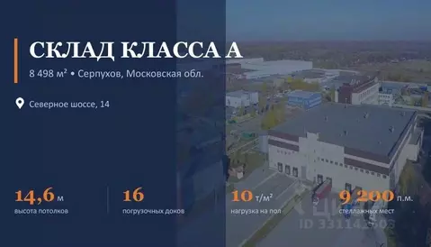Склад в Московская область, Серпухов Северное ш., вл1 (4000 м)