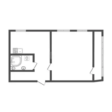 1-комнатная квартира: деревня Варваровка, 1А (38.7 м)