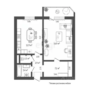 1-к кв. Тюменская область, Тюмень Широтная ул., 130 (45.0 м)
