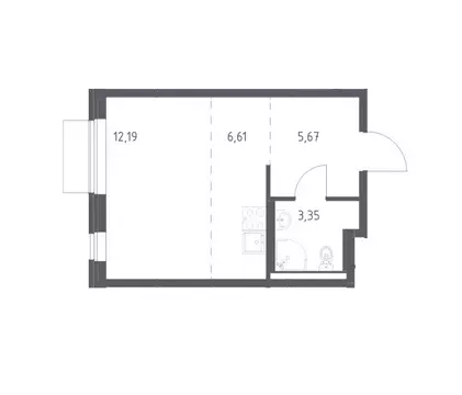 Квартира-студия: Балашиха, микрорайон Авиаторов, улица Колдунова, 1 ...