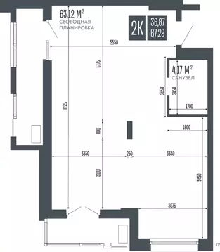 2-к кв. Алтайский край, Барнаул Опера Резиденс жилой комплекс, БС3 ...