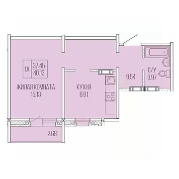 1-к кв. Архангельская область, Архангельск Карпогорская ул., 38 (40.13 ...