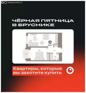1-комнатная квартира: Екатеринбург, жилой район Вокзальный, улица ...