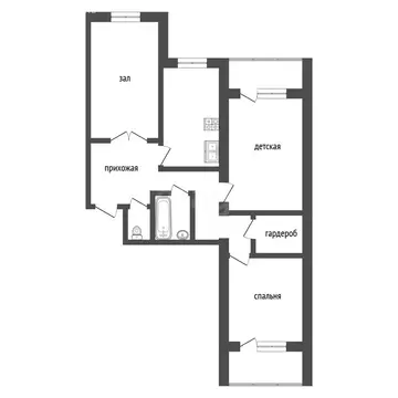 3-комнатная квартира: Тюмень, Широтная улица, 171к1 (103 м)