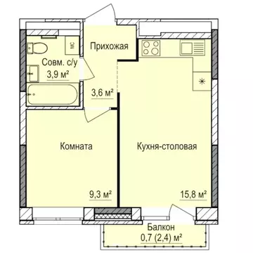 1-к кв. Удмуртия, Ижевск Буммаш жилрайон, Покровский жилой комплекс ...