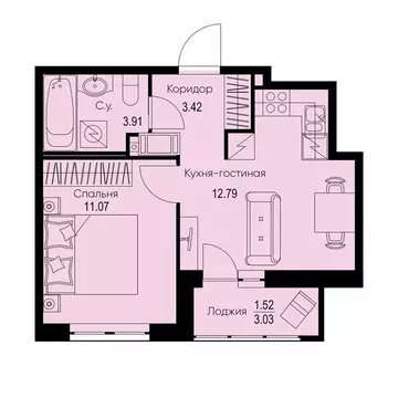 1-комнатная квартира: Всеволожский район, Заневское городское ...