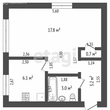 1-комнатная квартира: Тверь, Волоколамский проспект, 18 (31 м)