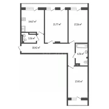 3-к кв. Ростовская область, Ростов-на-Дону ул. Мечникова, 37 (100.4 м)