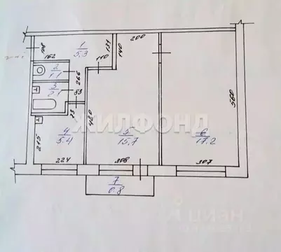 2-к кв. Томская область, Северск Лесная ул., 12Б (47.6 м)