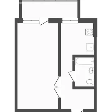 1-комнатная квартира: Тюмень, Авторемонтная улица, 41 (32 м)