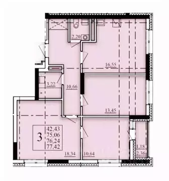3-к кв. Башкортостан, Уфа Затон-Восточный жилрайон, Паруса жилой ...