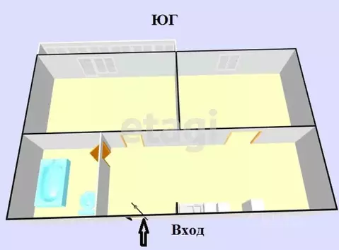 1-к кв. Сахалинская область, Южно-Сахалинск Комсомольская ул., 373А ...