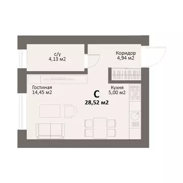 1-к кв. Челябинская область, Сосновский район, Поселок Красное Поле ...