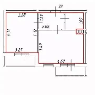 1-к кв. Ленинградская область, Гатчинский муниципальный округ, пос. ...