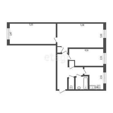 3-комнатная квартира: Ухта, микрорайон УРМЗ, Школьная улица, 3 (60.1 ...