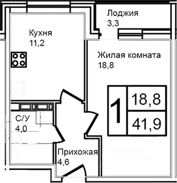 1-к кв. Москва, Москва, Троицк  (38.6 м)