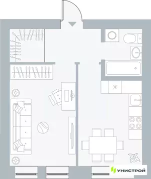 1-к кв. Пермский край, Пермь Рионская ул., 4А (37.13 м)
