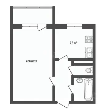 1-к кв. Челябинская область, Челябинск Каслинская ул., 21А (33.6 м)