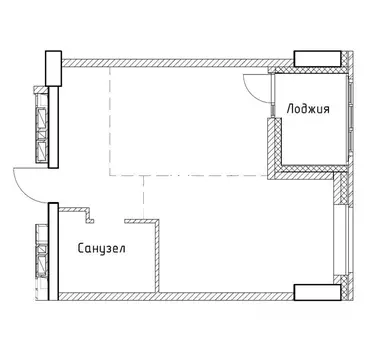 1-к кв. Приморский край, Владивосток ул. Сочинская, 17 (35.7 м)