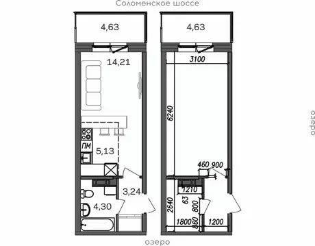 1-к кв. Карелия, Петрозаводск Район Северная промзона, Вороний Наволок ...