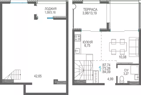 1-к кв. Крым, Сакский район, Лесновское с/пос, с. Прибрежное ул. ...