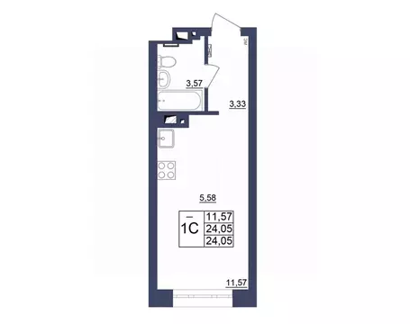 Студия Башкортостан, Уфа Космос жилой комплекс, лит1 (23.87 м)