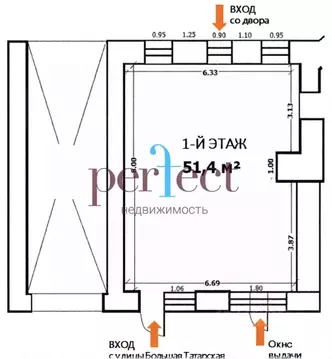 Торговая площадь в Москва Татарская ул., 20 (51 м)