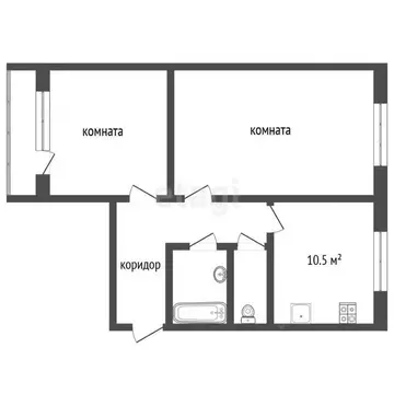 2-к кв. Ярославская область, Ярославль Ленинградский просп., 88/23 ...