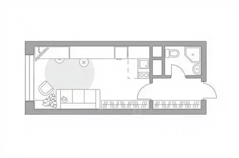 Студия Московская область, Балашиха ул. Яганова, 3 (26.53 м)